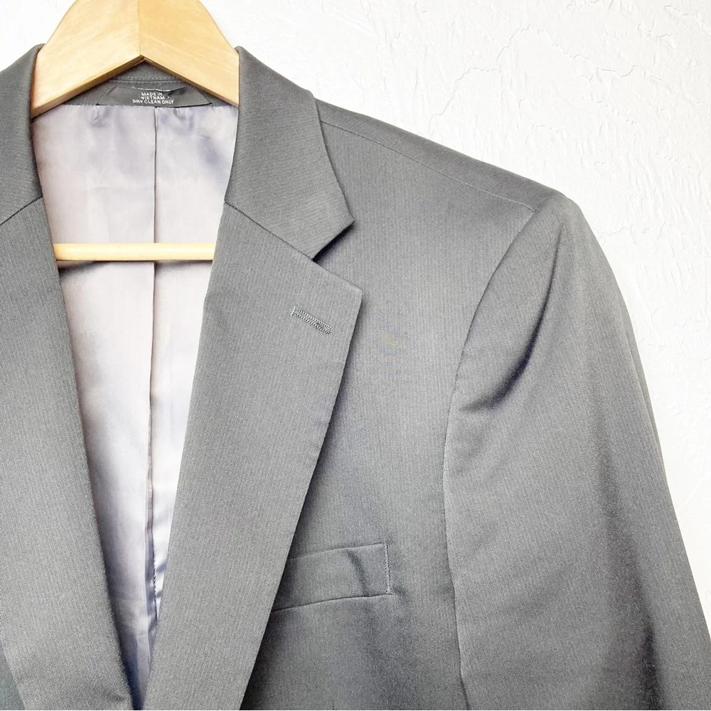 Mens haggar tailored fit suit coat dark grey